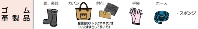 ゴム、革製品